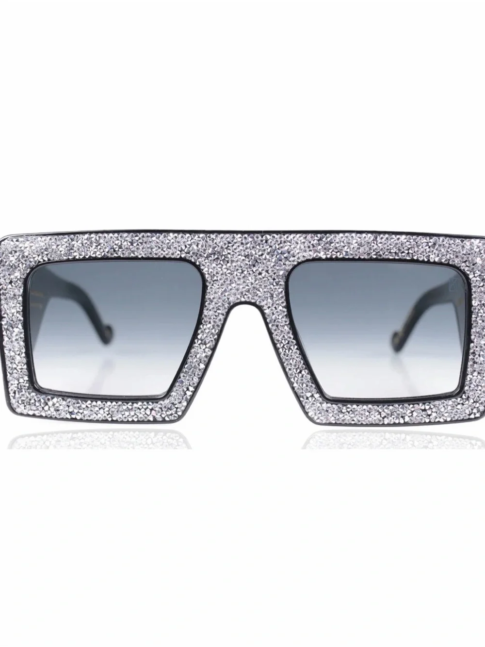 New Anna Karin Karlsson Mother Beep Ice Crystal Black Sunglasses Authentic